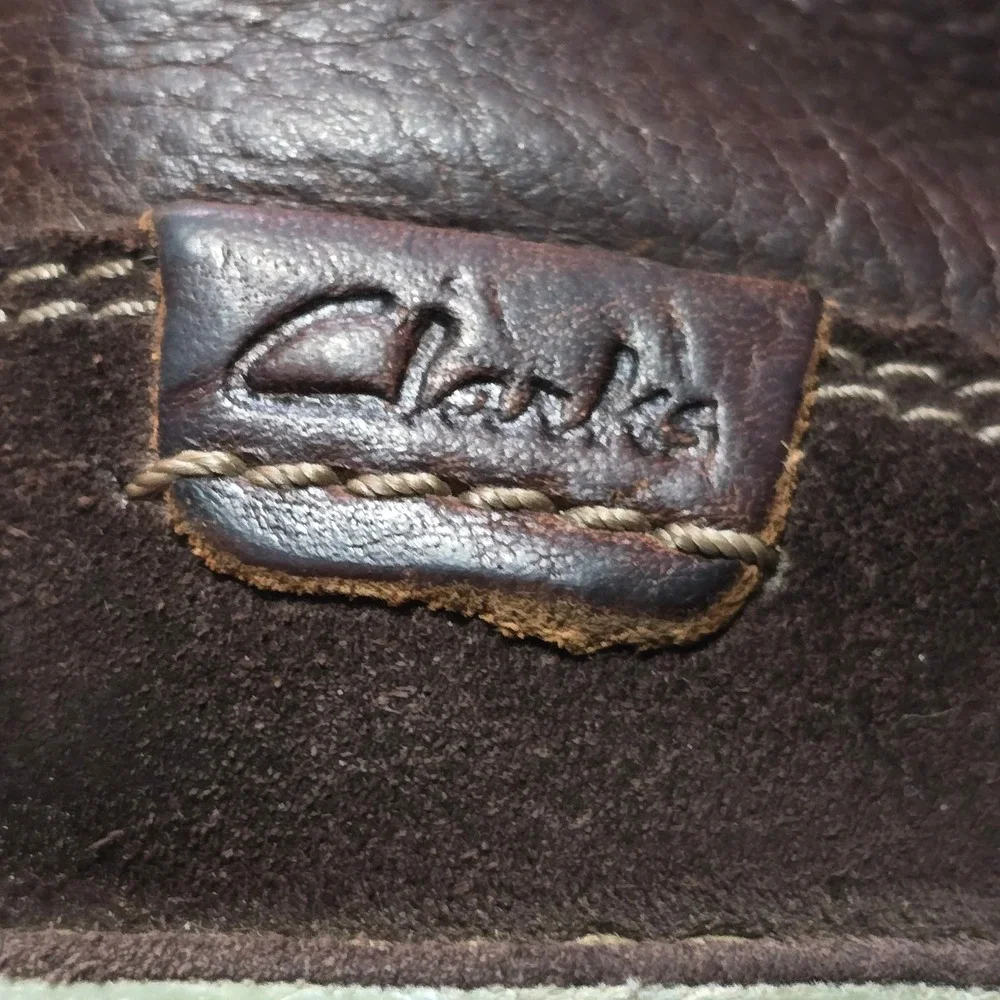 Clarks Mens Collection Edgewick Leather Chukka Mid Boots Dark Brown 9.5
